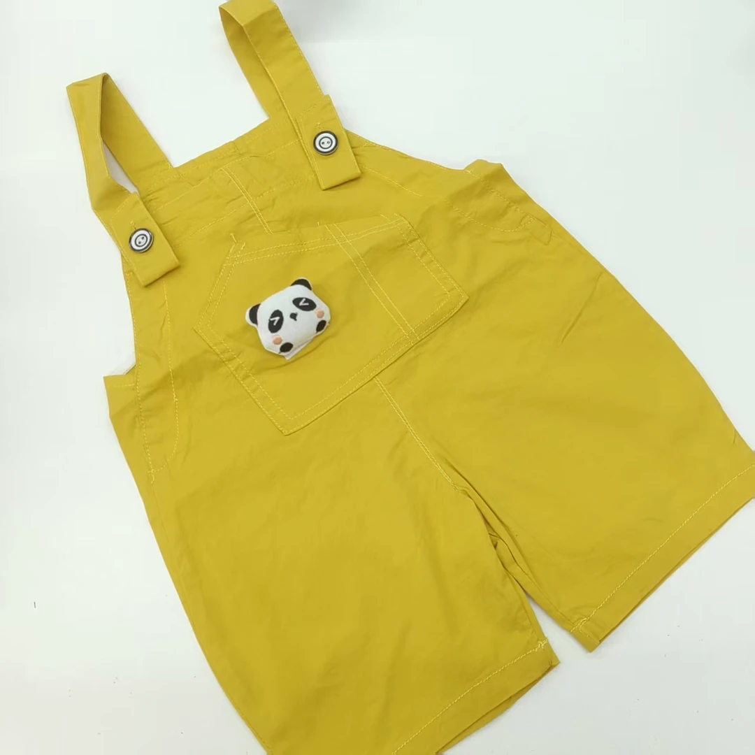 雪新款立体熊猫口袋背带裤60973