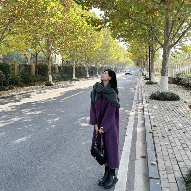 大雯子【高山】2025F/W超细软糯羊毛大衣“复古港风系列”气质长款