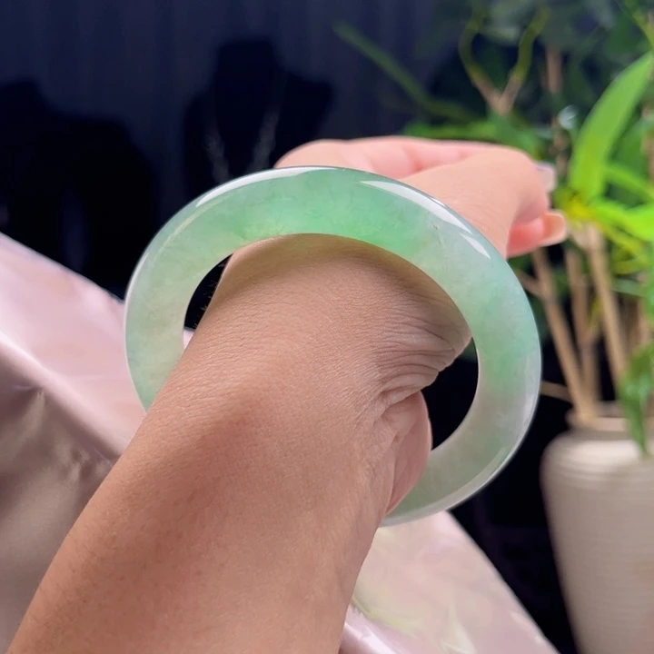 未镶嵌手镯翡翠定金链接圆条57