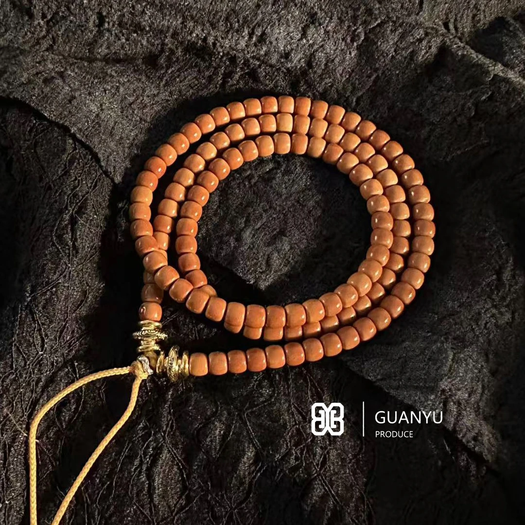 观御出品自在系列文玩手串橄榄核尖长串108直切极限弧6mm