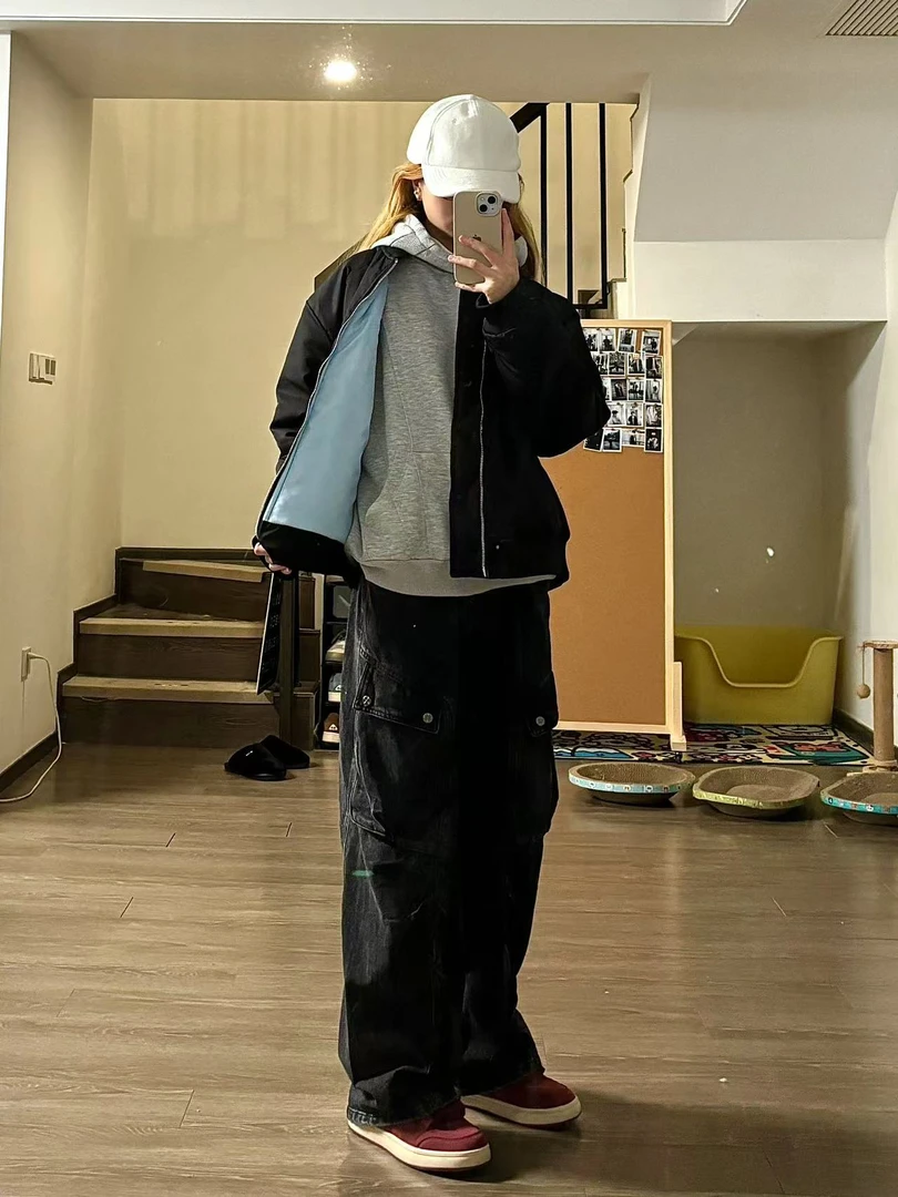 （鼠片）嘎嘎顶！咖色黑色bomber棉服夹克嘎嘎保暖