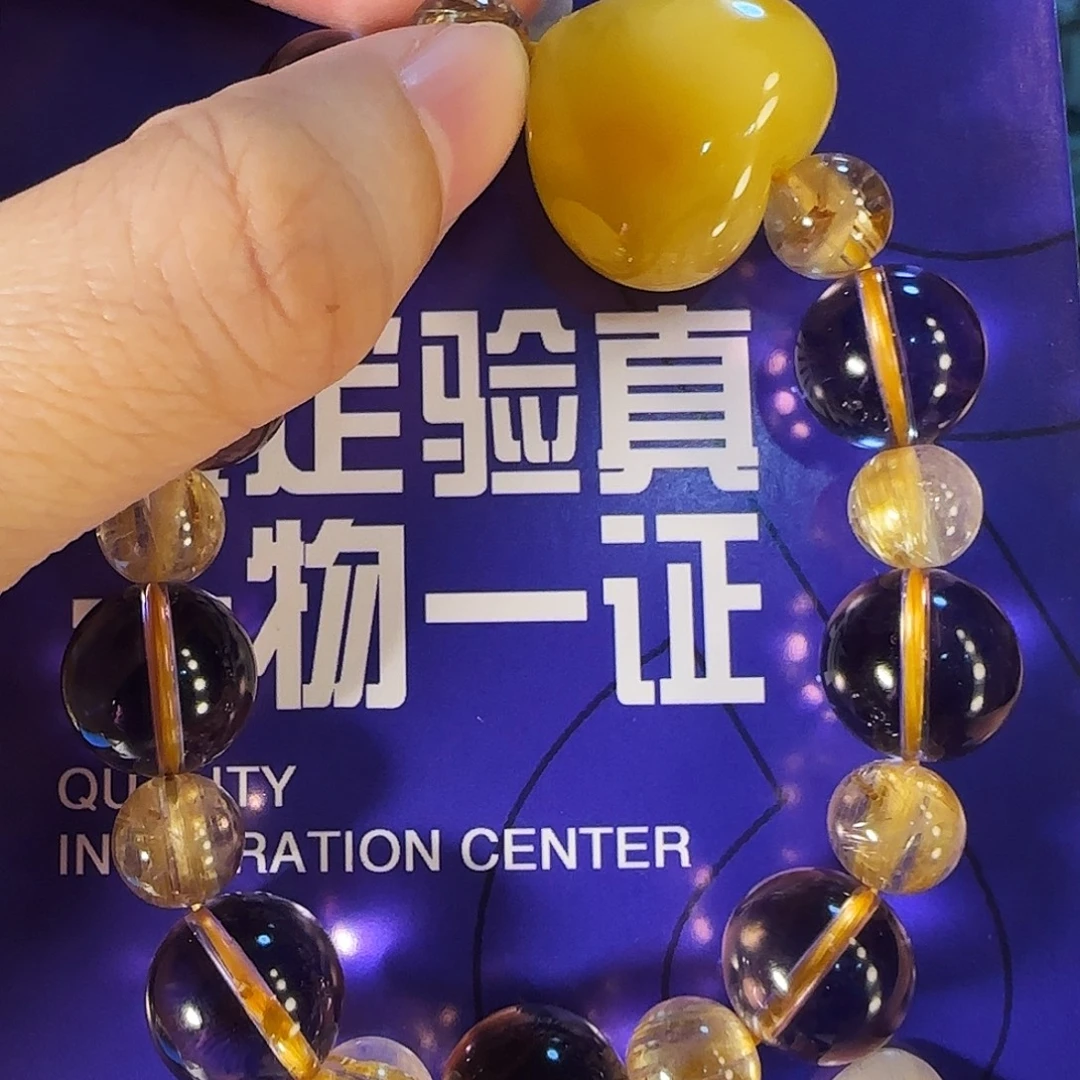 蜜蜡未镶嵌手链水晶手串