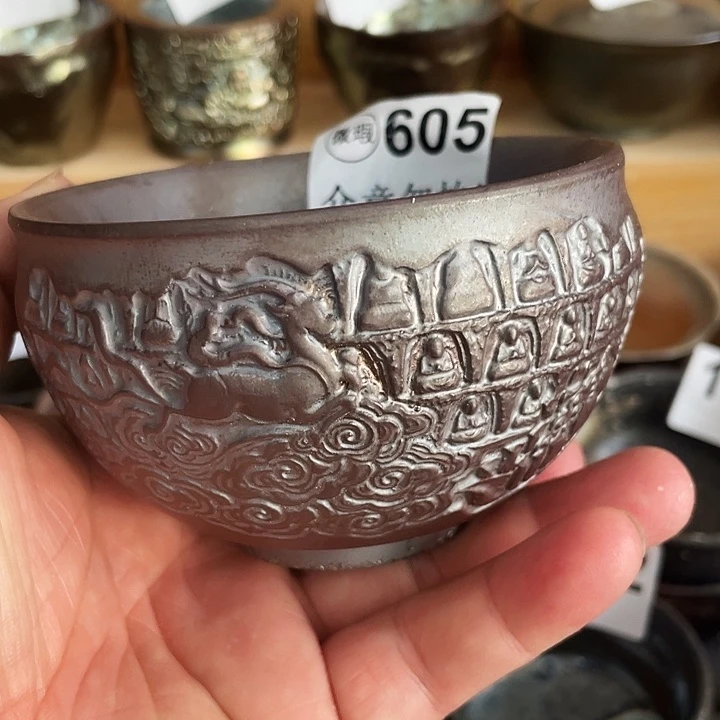 茶杯紫泥柴烧纯手工605