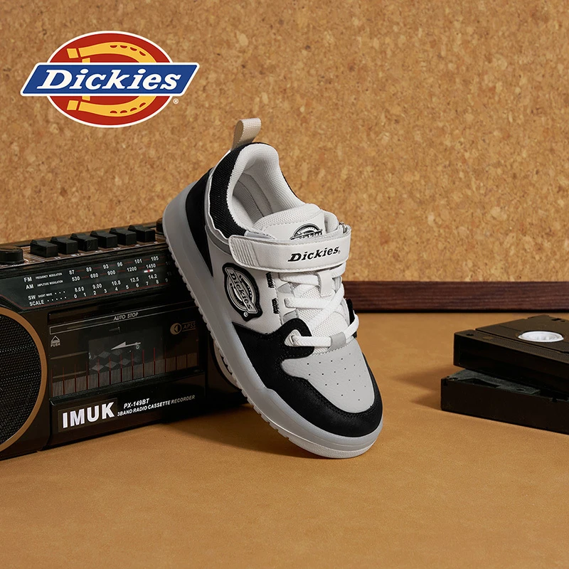 Dickies女男不磨脚板鞋男童小白鞋透气板鞋秋季休闲鞋