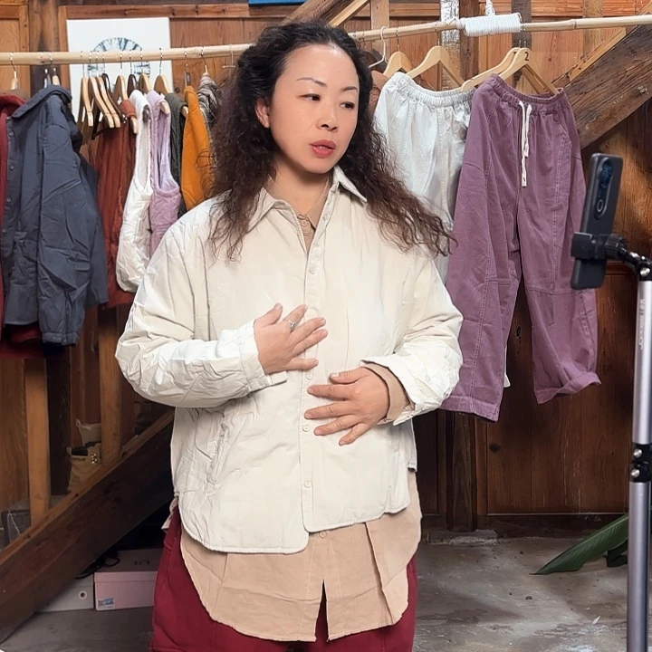 短款宽松白色棉服女宽松秋冬