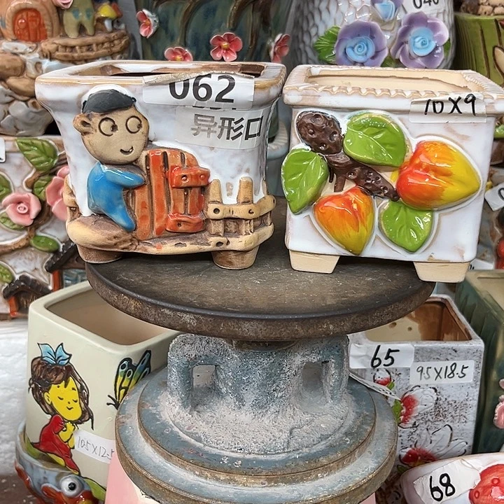 紫砂花盆粗陶材质多肉花盆