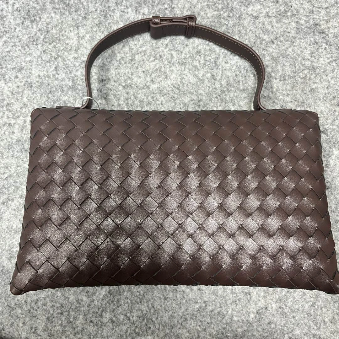 TOLEX2025新款时尚百搭编织手工女包蓝色棕色28.5cm