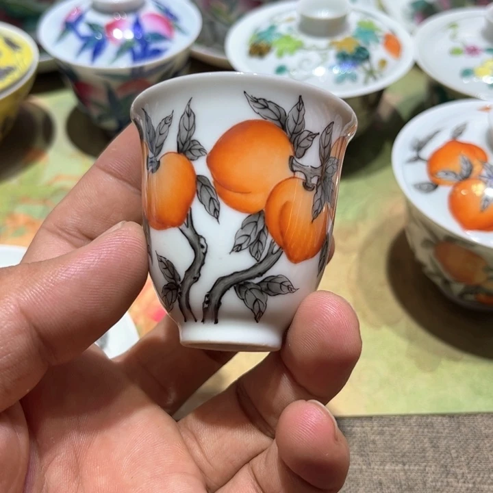 纯手绘精品盖碗杯