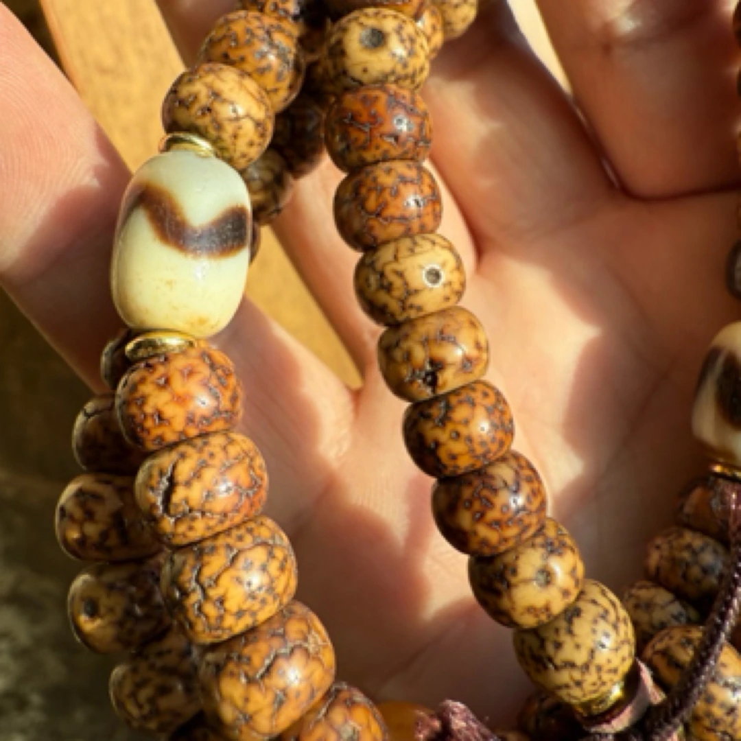 非金属木质手链 星月菩提老念珠108手串藏饰