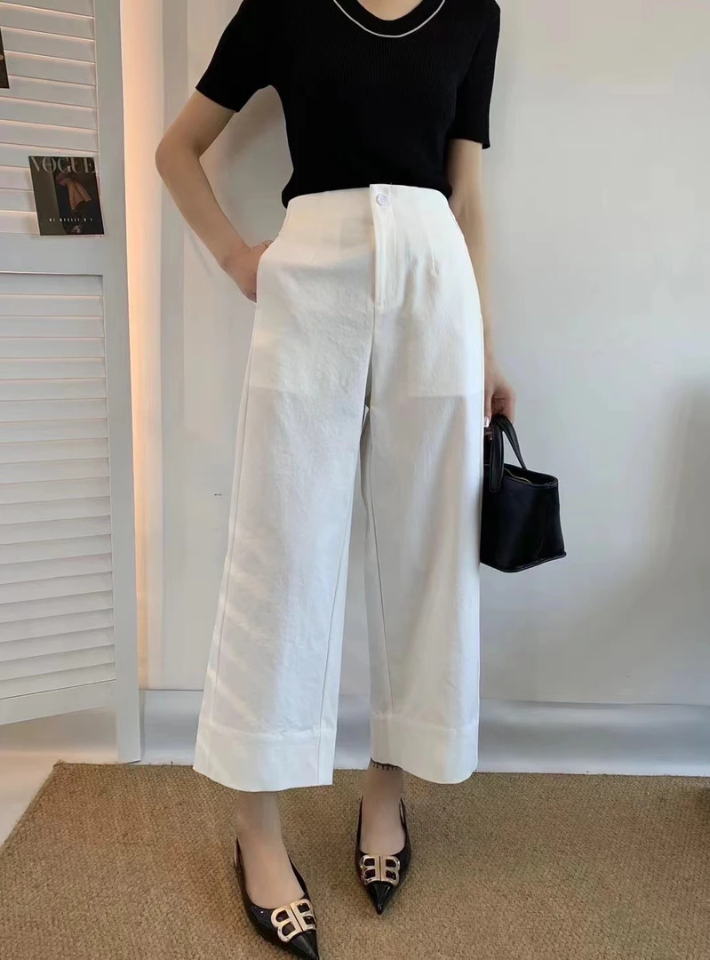 欧货时尚百搭款直筒九分裤(不退换，理性下单)