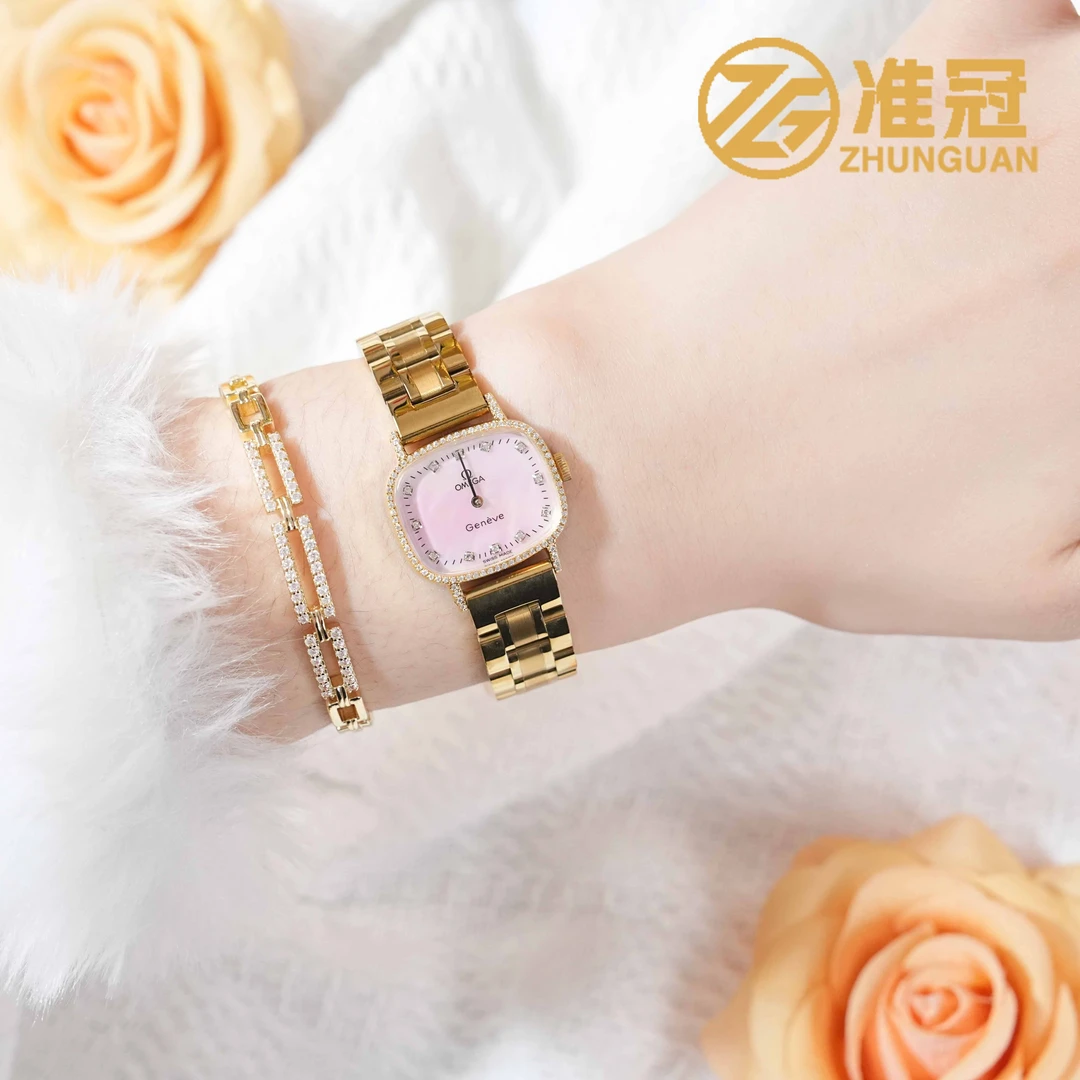 95新 Omega/欧米茄 24.5*20mm手动机械WTX3377后钻蝶飞系列名表