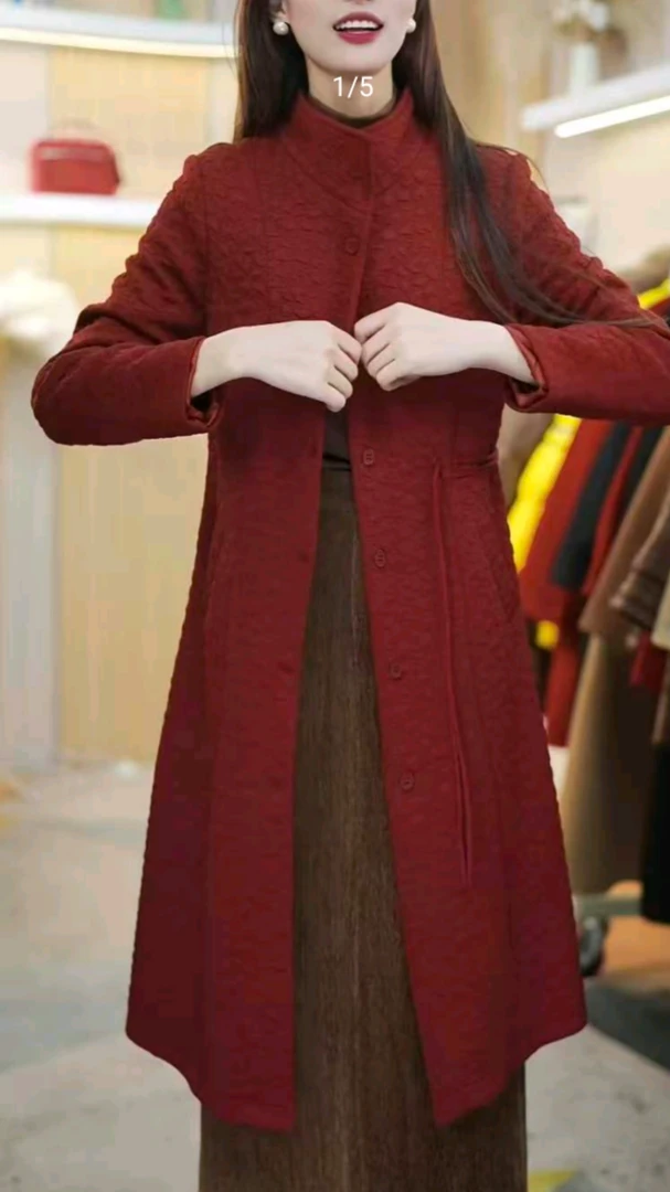 【Z2643】秋季中长款时尚百搭气质修身风衣外套F6