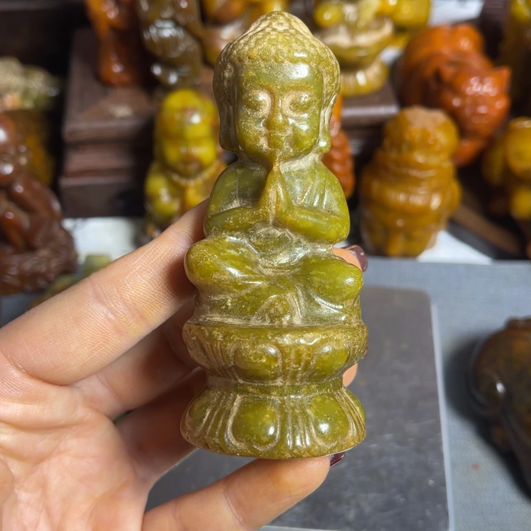 蛇纹石玉合金颈饰