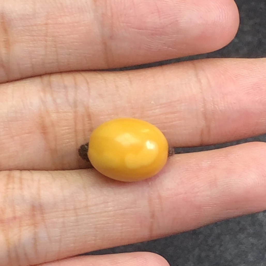 回流老蜜蜡鸡油黄花蜡枣珠