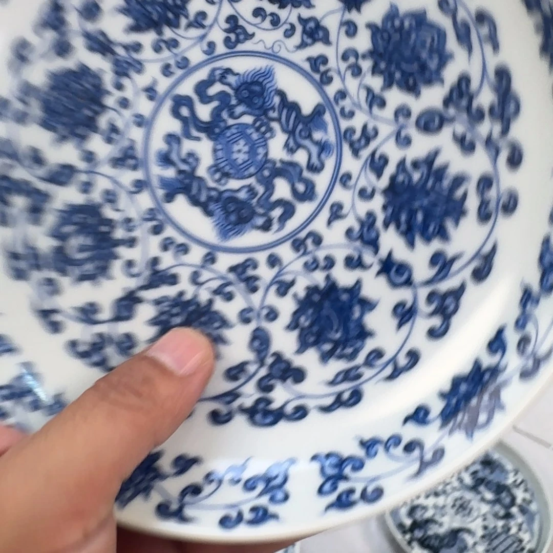杯青花缠枝莲大壶承