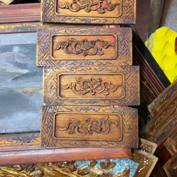 【闪购商品】香榧木搬*倒老木雕花板艺术