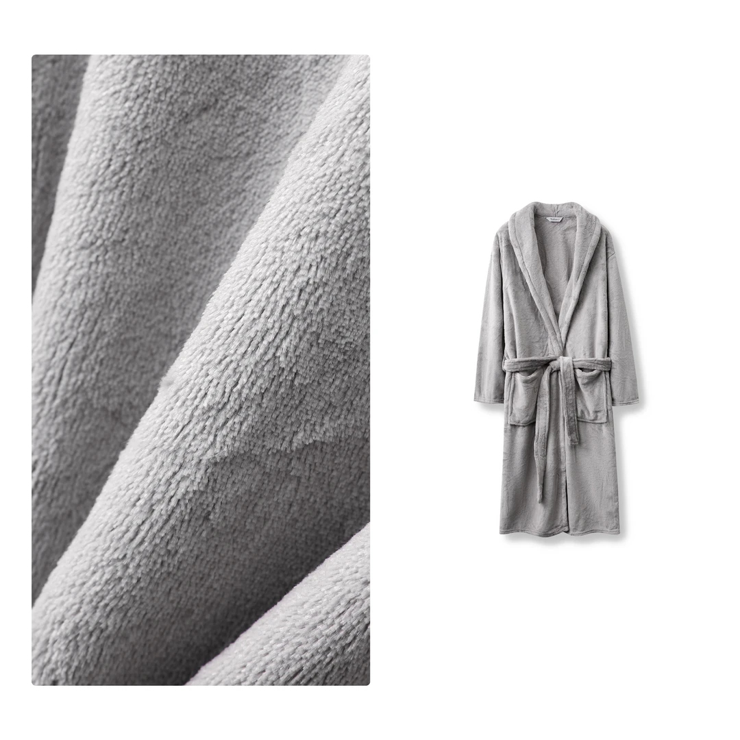 门店49&9！出口家居浴袍」舒适不紧绷厚绒蓬松情侣睡衣 C24393