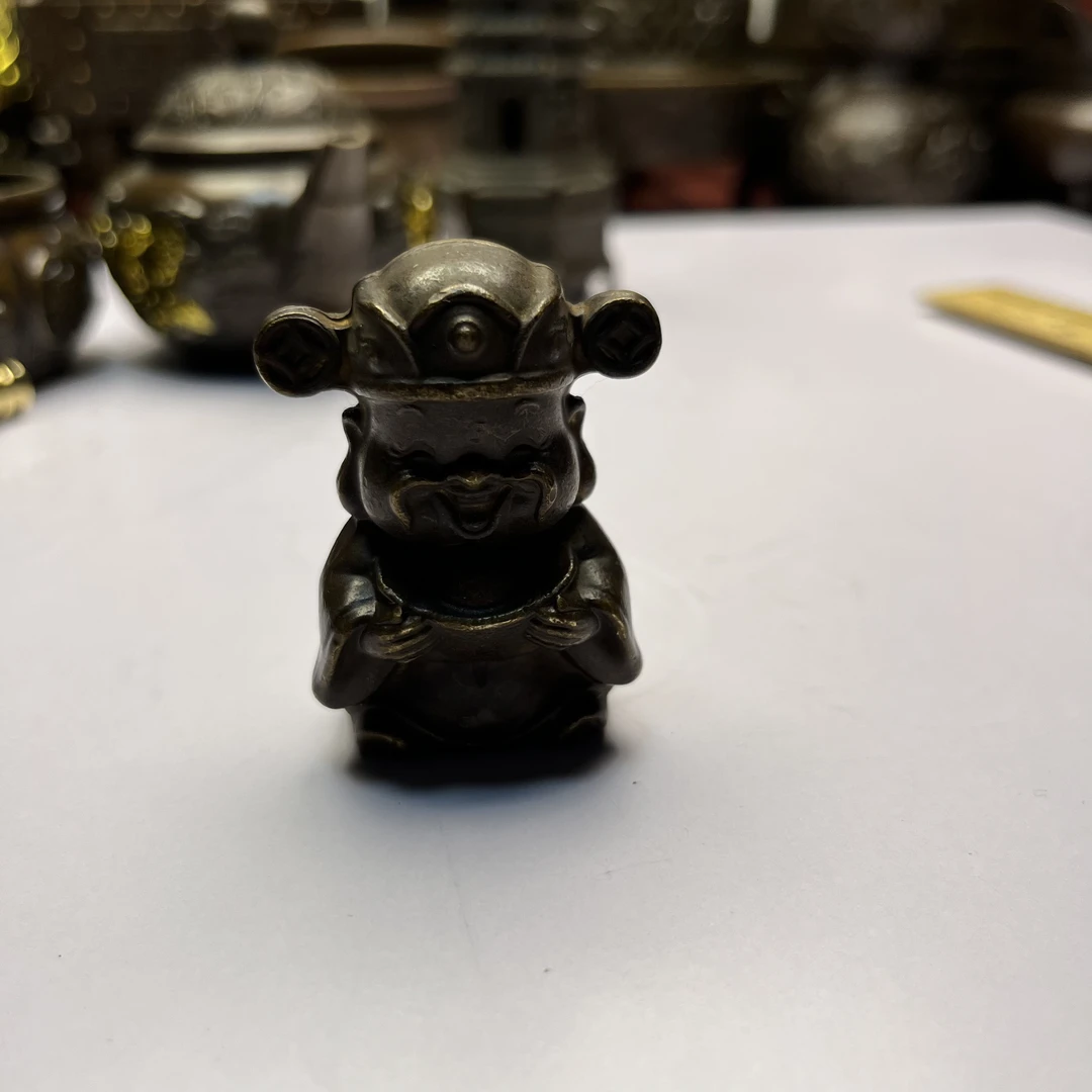 纯铜实心小财神做工精致
