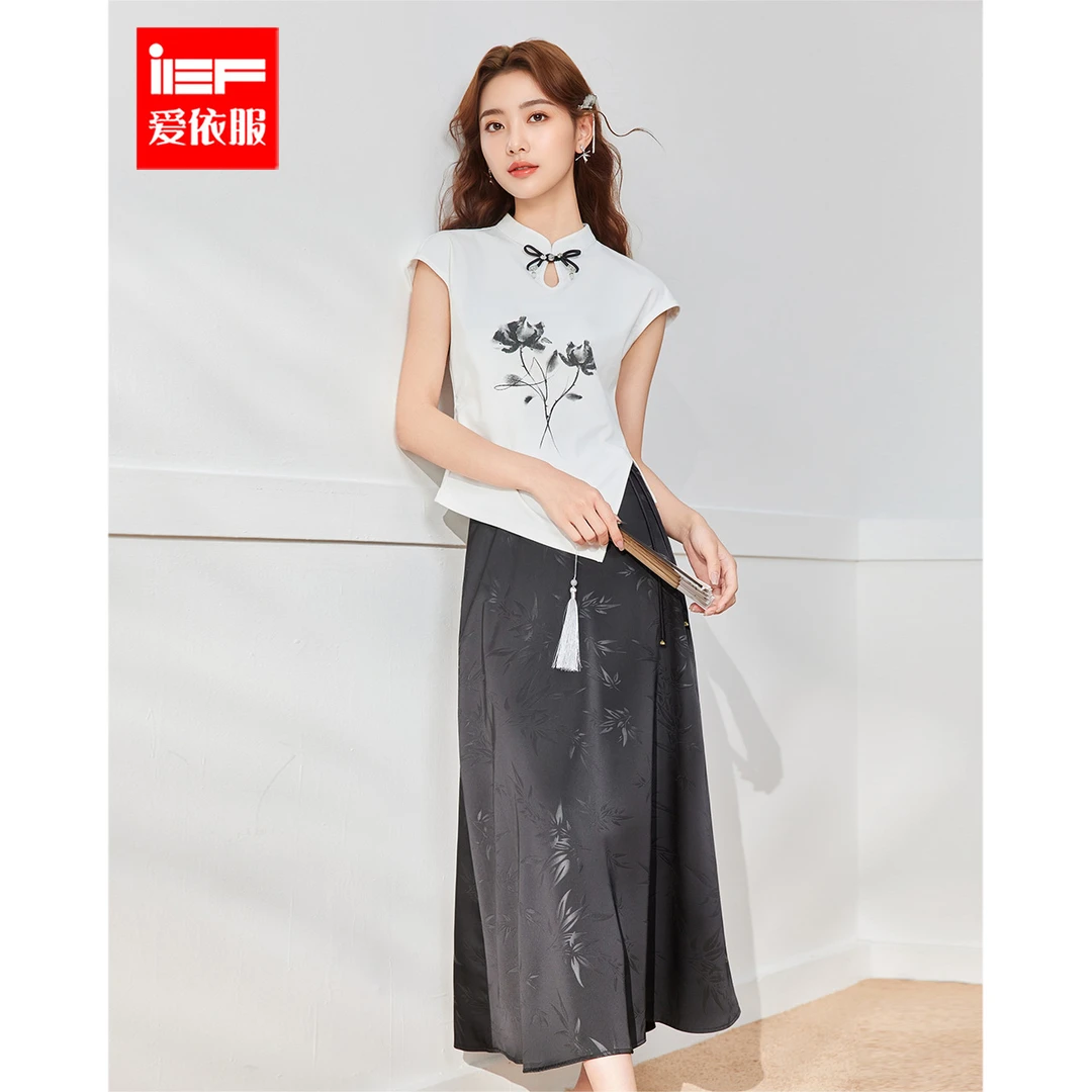 IEF/爱依服套装2025夏季新款新中式设计感成熟优雅气质上下套裙