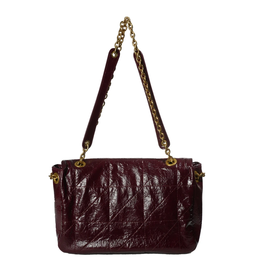 2024年新款轻奢百搭手提斜挎单肩包 8832-枣红色 24*10*26cm