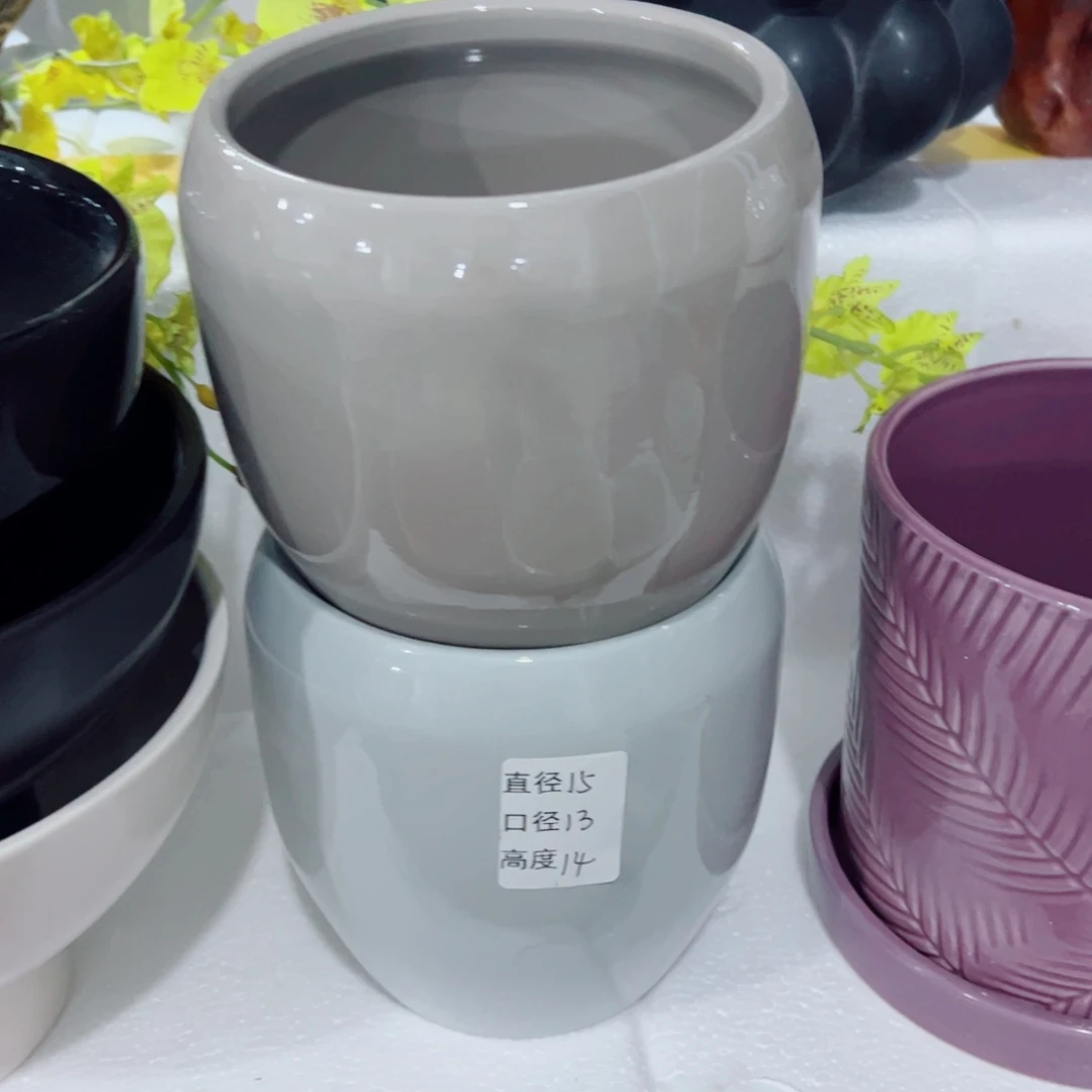 有孔，陶瓷花盆满10米包邮发货