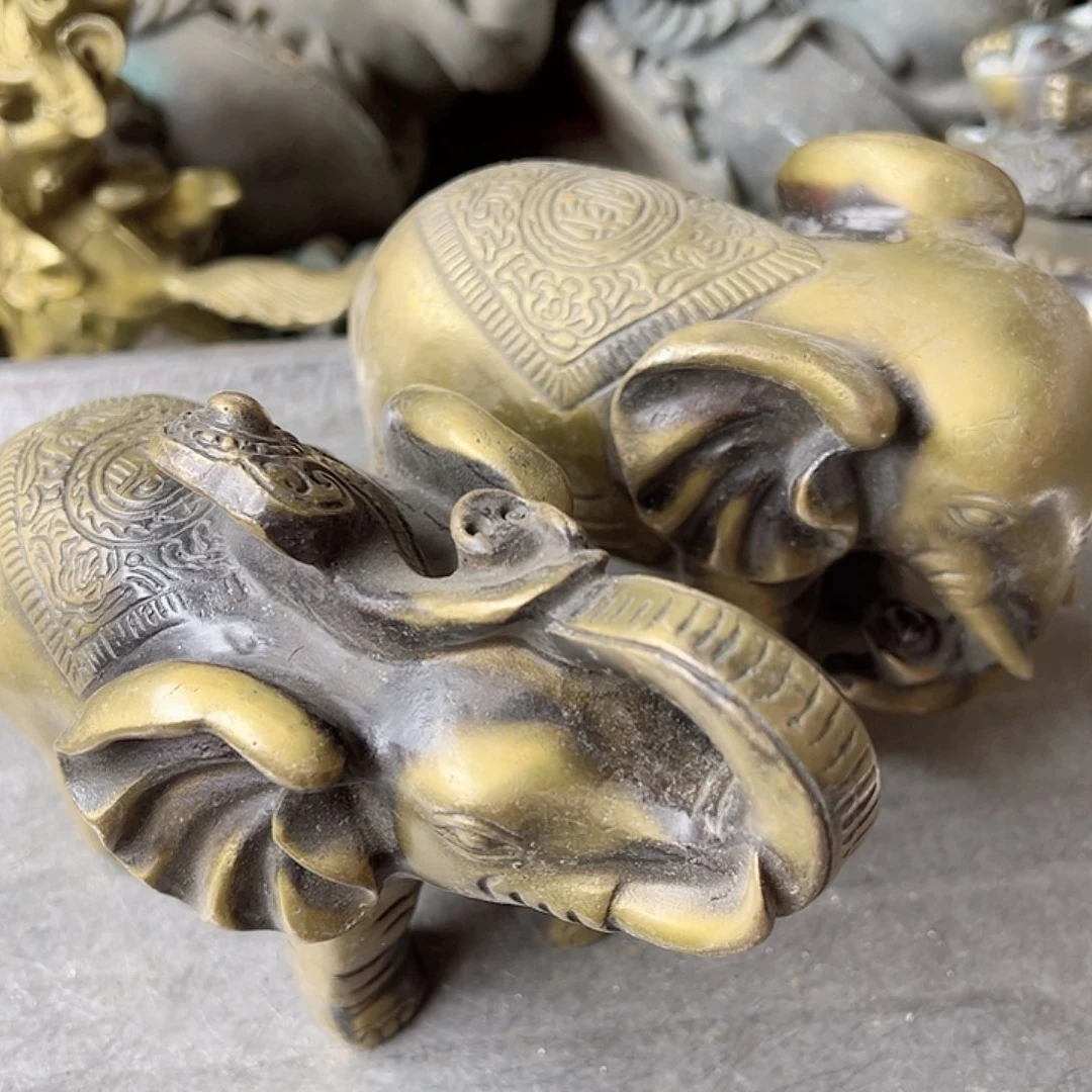 智**山黄铜摆件工艺品，