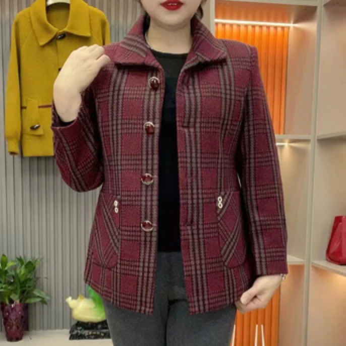 B101新款中老年妈妈外套