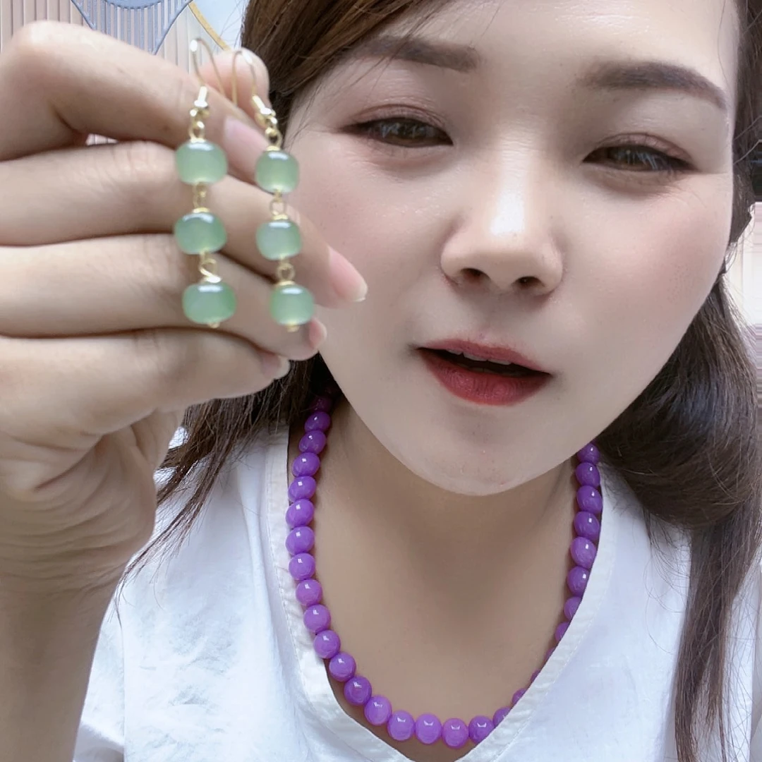 【闪购商品】玛瑙/玉髓耳坠合金