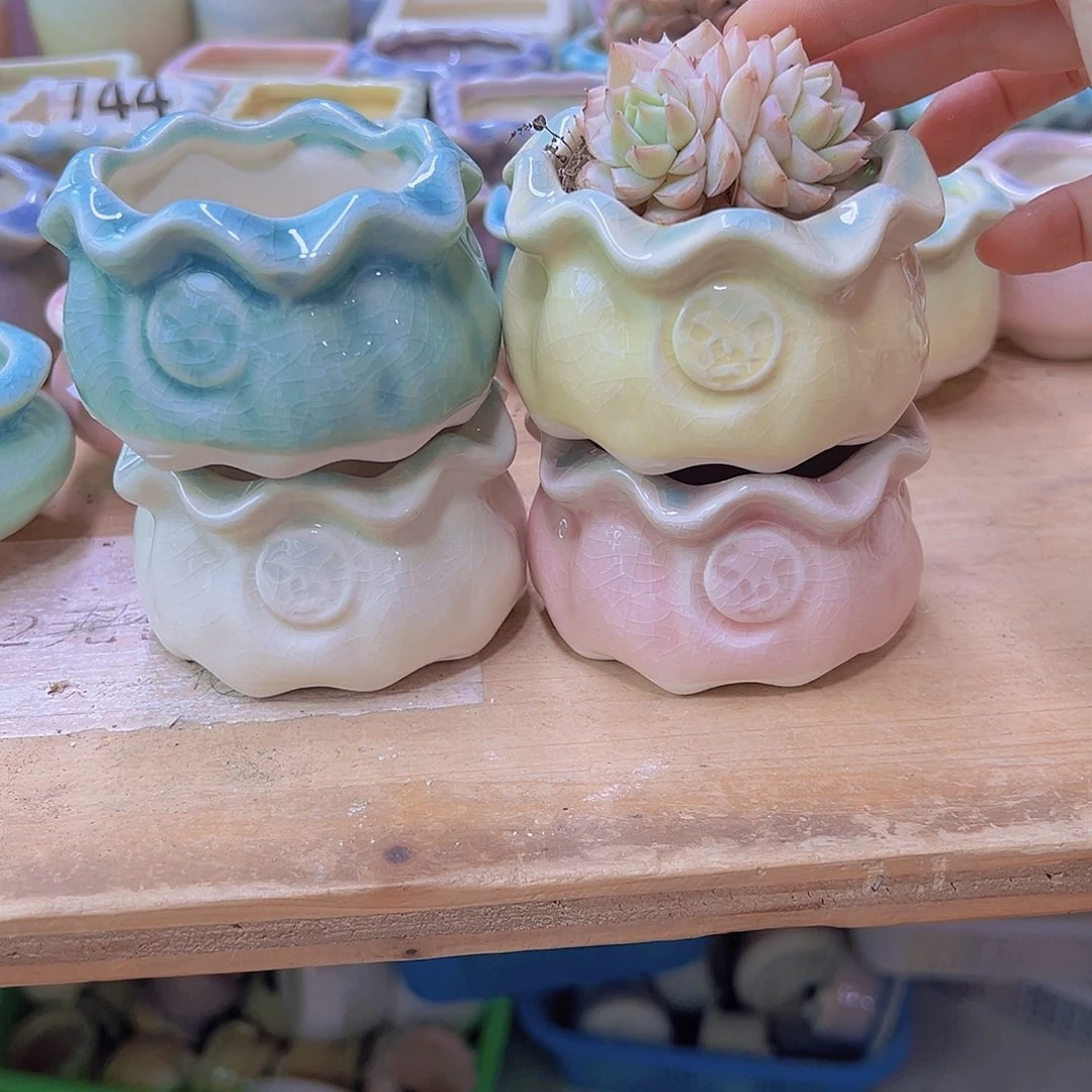 陶瓷花盆当场满12包邮