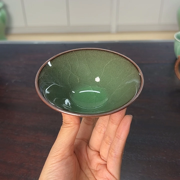 龙泉云间青瓷小米茶器