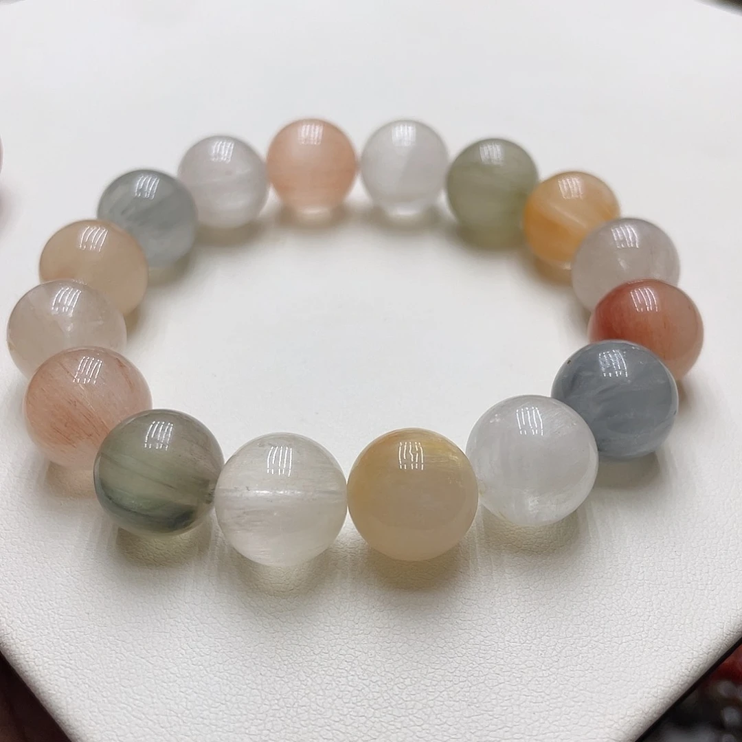 未镶嵌手链水晶彩兔毛