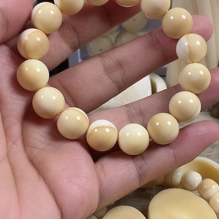 香榧木12半皮肉手链香