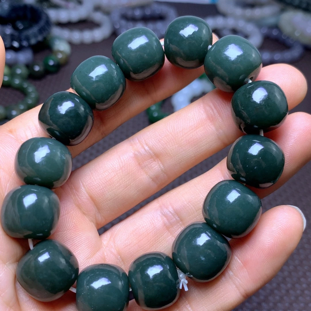 和田玉未镶嵌手串16