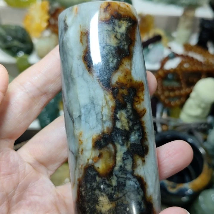 未镶嵌岫玉手把件款式