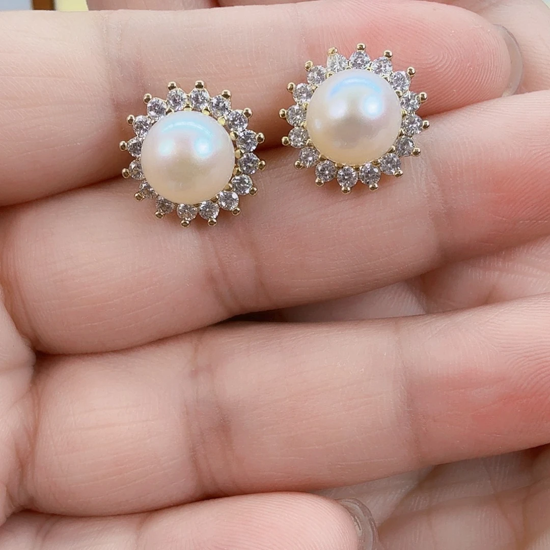 未镶嵌淡水珍珠耳饰