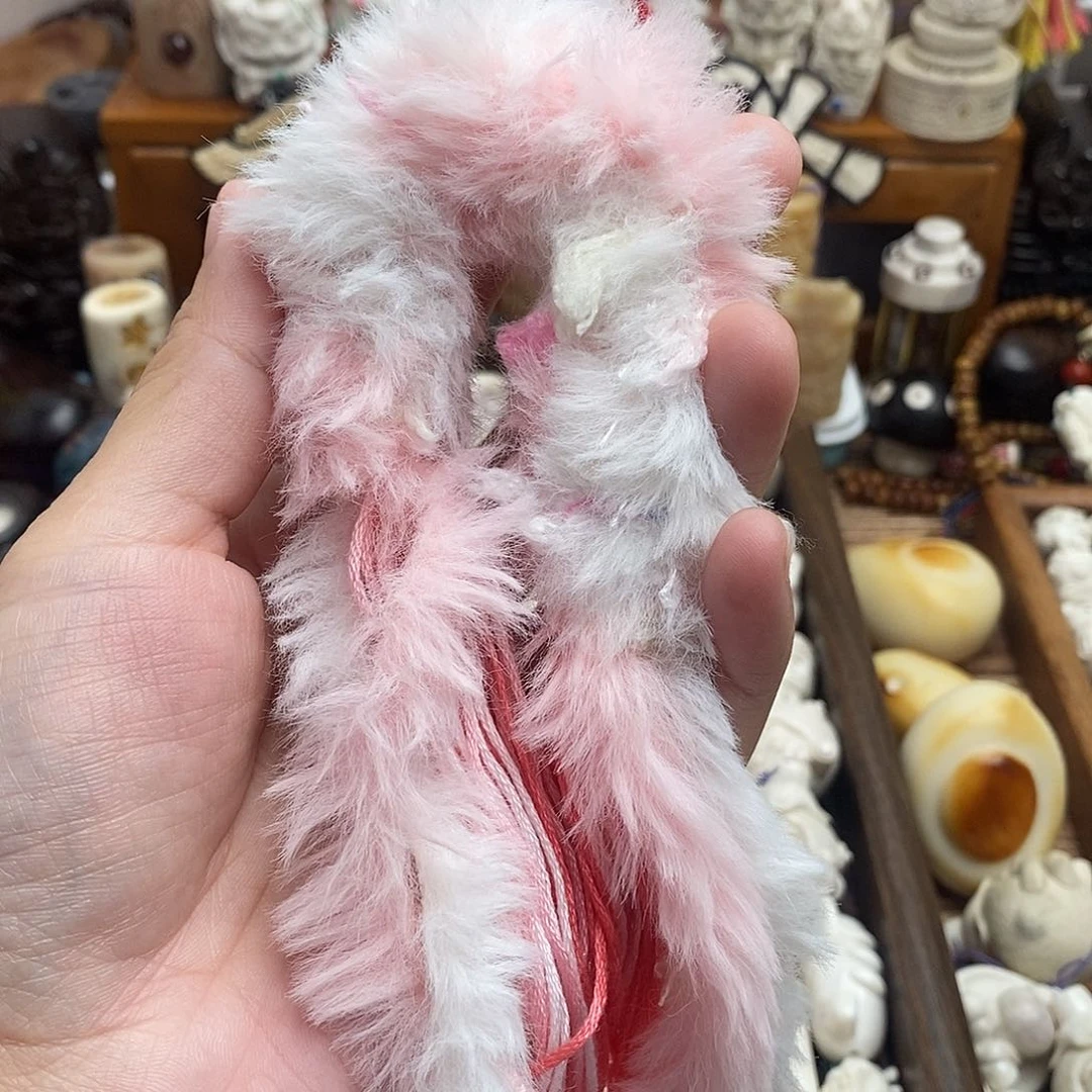 鹿骨把件c14挂绳粉