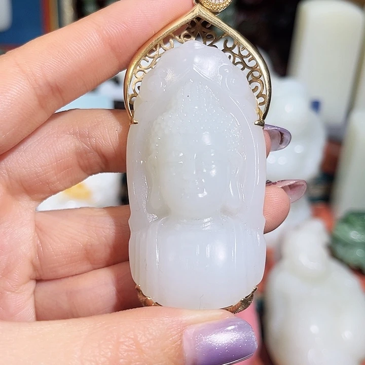 和田玉未镶嵌挂件