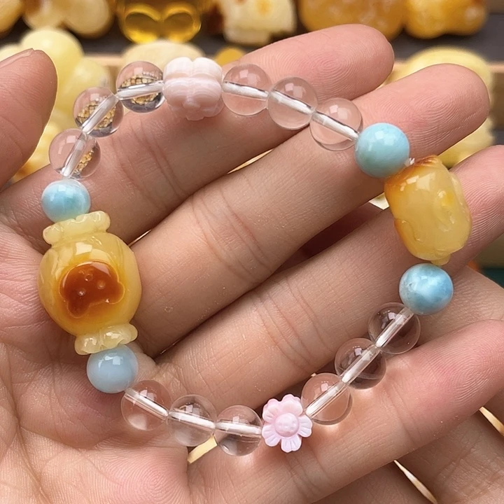 琥珀裸石未镶嵌蜜蜡