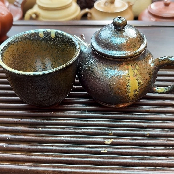 茶壶紫砂c***n套组柴烧