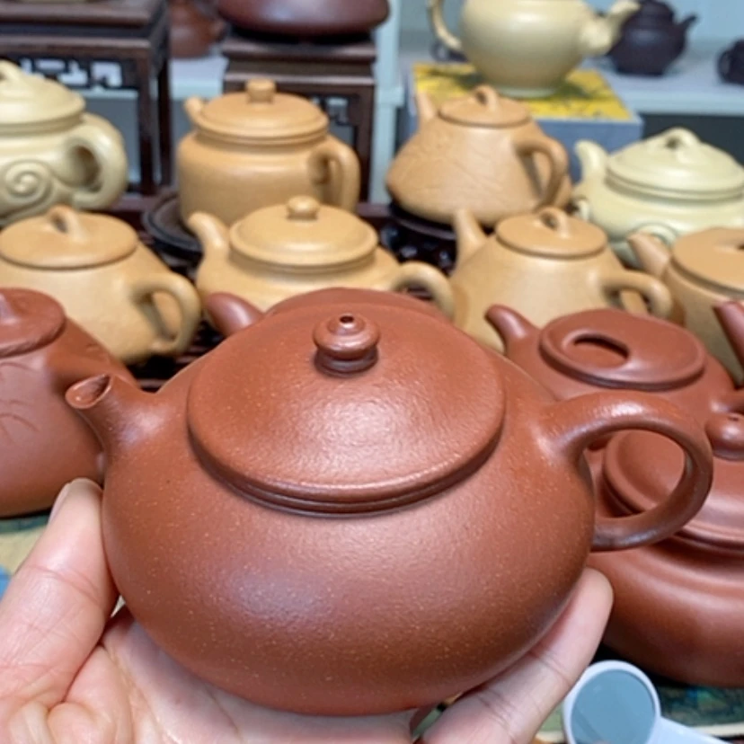 【闪购商品】紫砂茶壶红降坡半手工160毫升