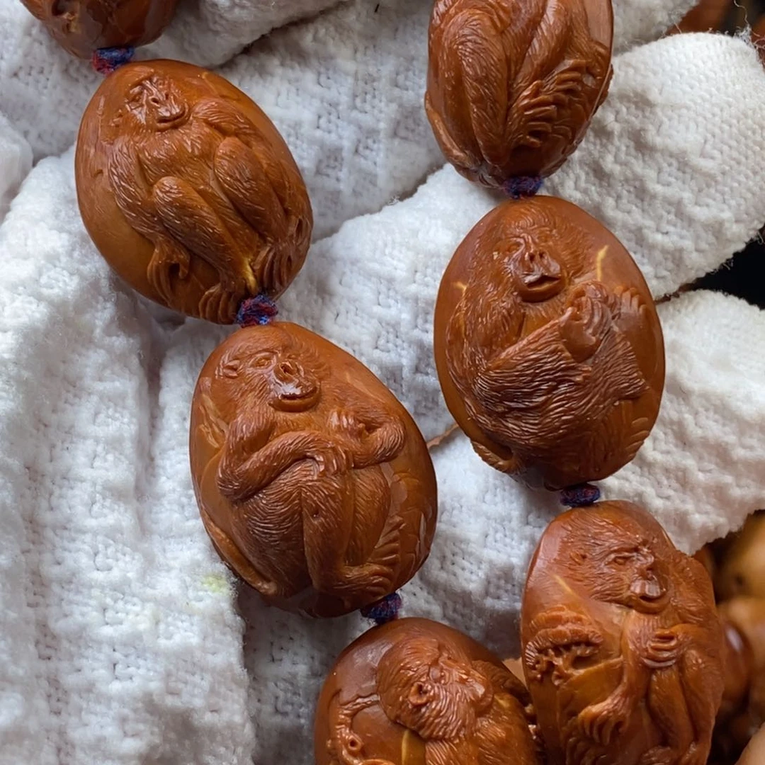 橄榄核手串/手链2.1四花铁核 风景加官封候手串