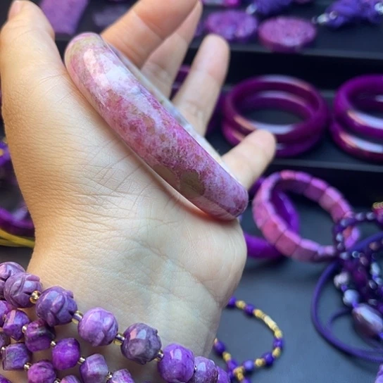 非金属手镯樱花粉圈口60