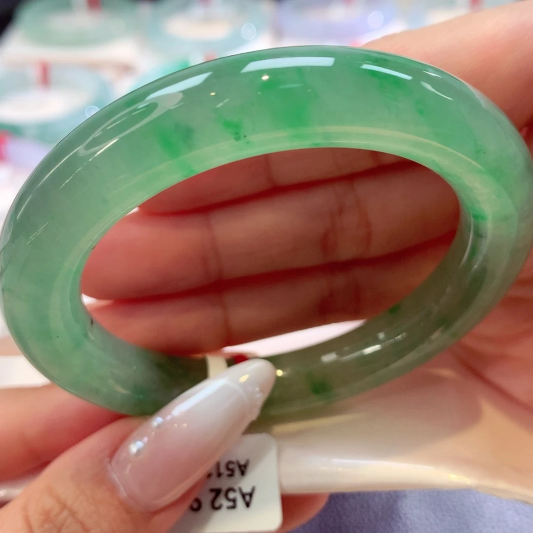 未镶嵌手镯翡翠圆条28号66