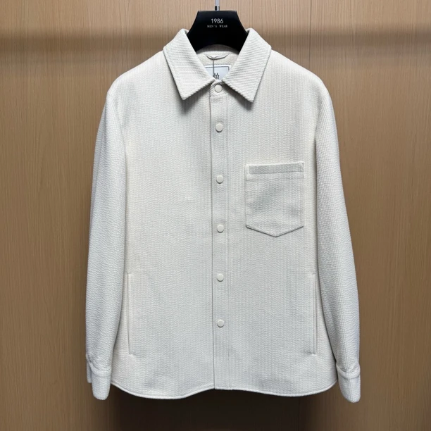 【衬衣款条绒鹅绒服】70007男士休闲宽松轻奢时尚外套