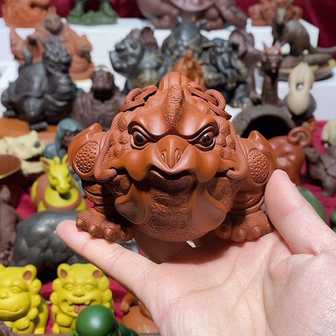 紫砂茶宠宜兴紫砂鸡蟾