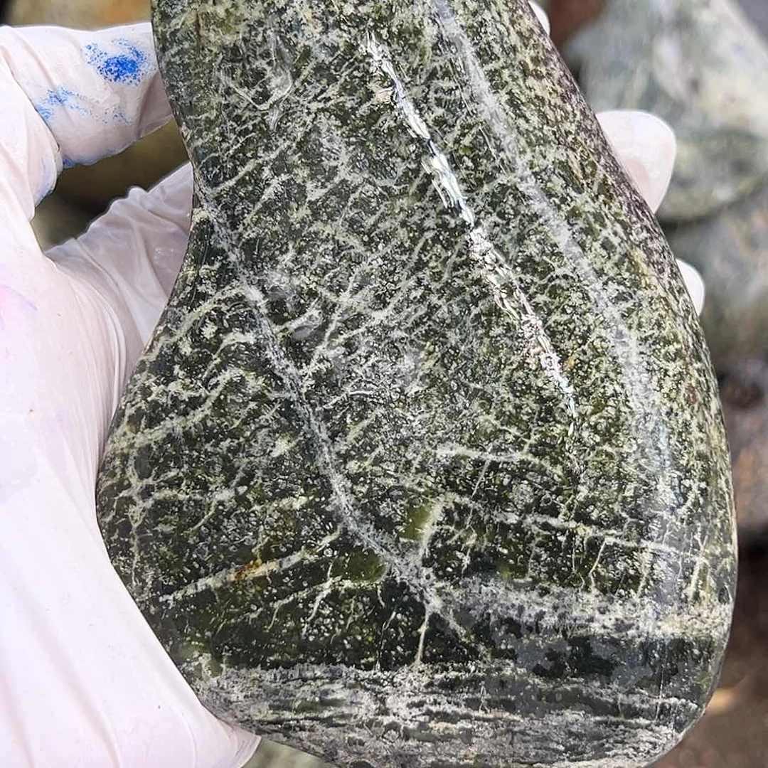 蛇纹石玉合金珠宝奇石一****~