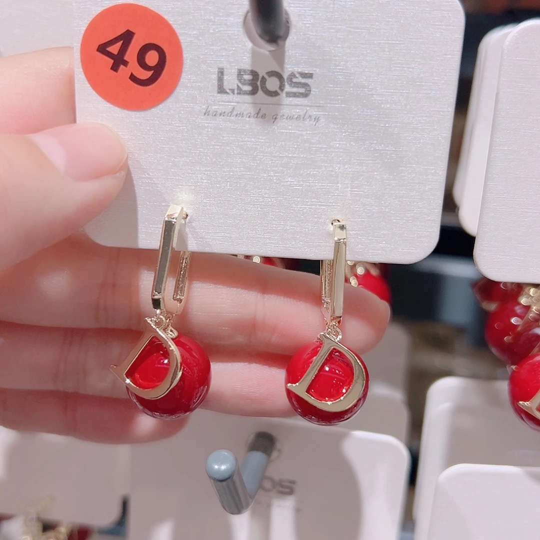 锆石纯铜合金耳环