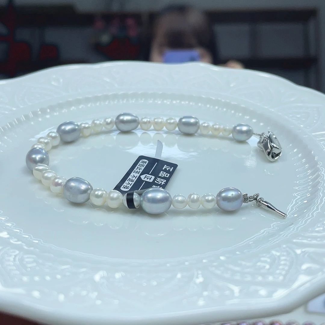 淡水珍珠银S925镶嵌颈饰