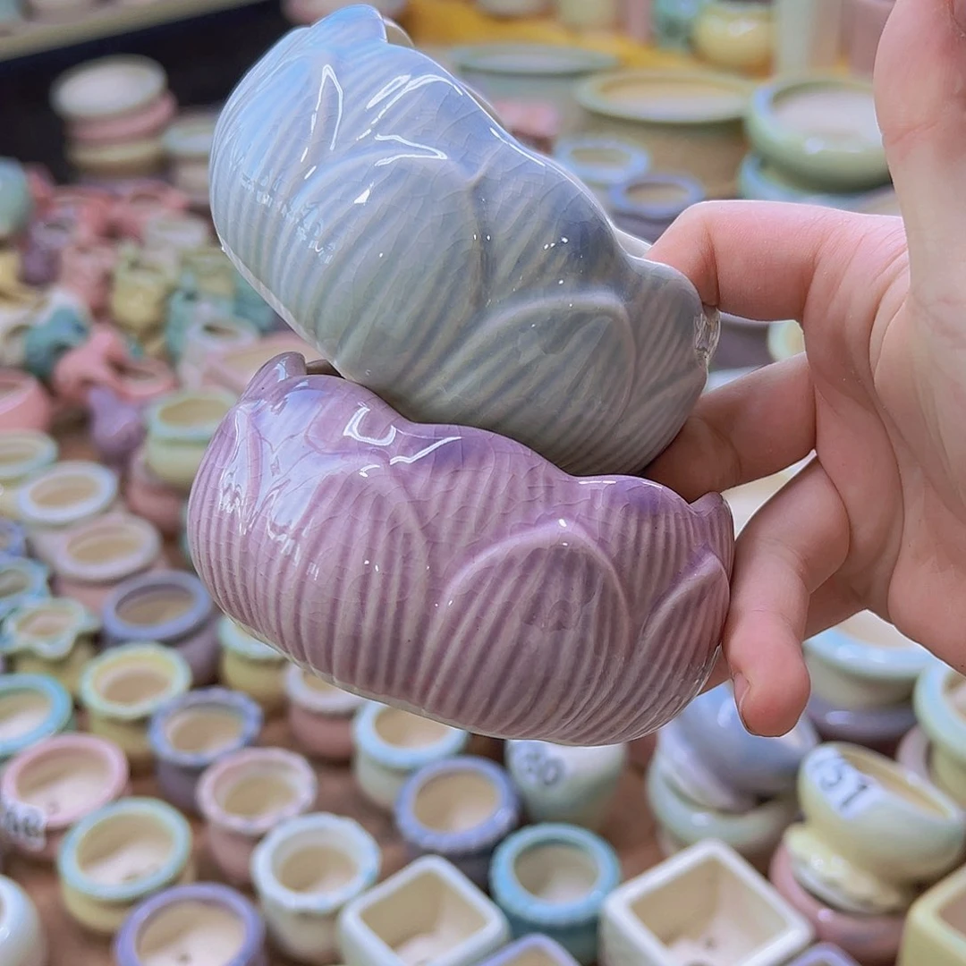 陶瓷花盆当场满12包邮