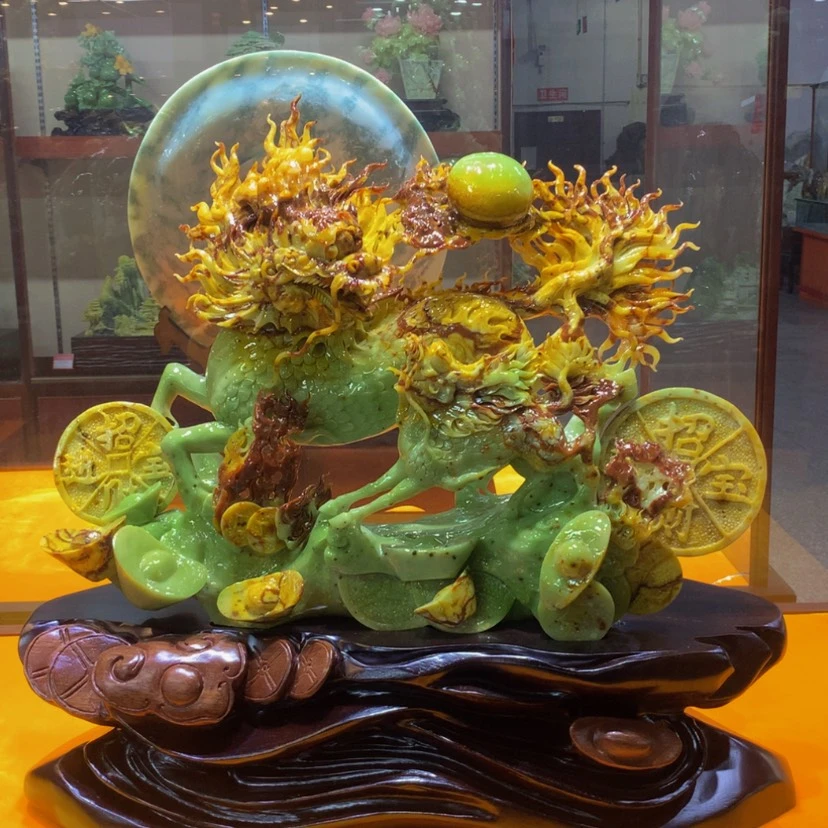 【闪购商品】未镶嵌蛇纹石玉摆件覆膜